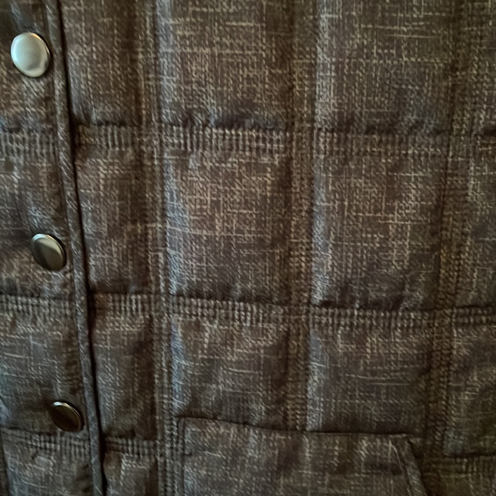 Christopher & Banks grey/charcoal vest. See pictures for pattern. Like new Small - Picture 8 of 8